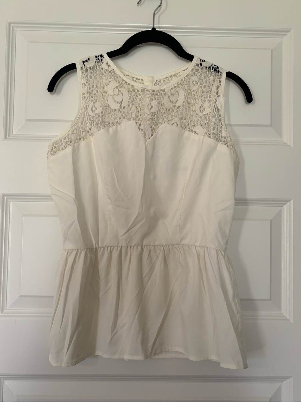Annabella White Peplum Blouse
